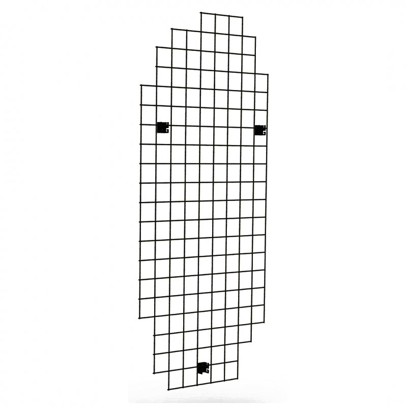 DittaDisplay grille fixation murale ou plafond 90x200cmnoir mat carrés 10x10cm wall or ceiling mounted grid matte black squares 10x10 Wand- oder Deckenmontagegitter mattes Schwarz Quadrate 10x10