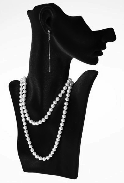 DittaDisplay | floqué noir bijoux présentoir collier beflockt schwarz Schmuck anzeigen Halskette