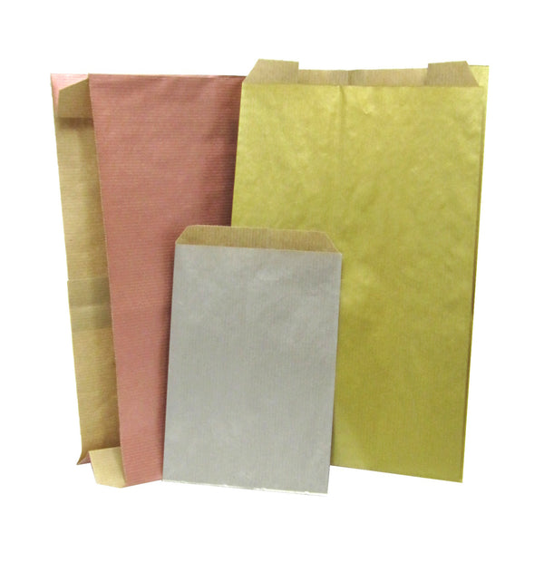 DittaDisplay Pochette papier kraft couleur métallisé metallic kraft paper pouch farbener Kraftpapier-Beutel