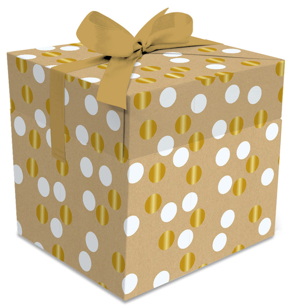 DittaDisplay retail solutions boîte emballage cadeau format cube en papier kraft cartonné Schachtel Geschenkverpackung im Würfelformat aus kartoniertem Kraftpapier cube-shaped gift box made of cardboard kraft paper