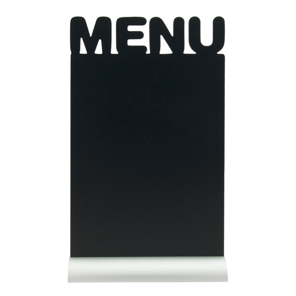 Silhouette ardoise "Menu" Noir/Alu 35x21 cm | 50% sur stock