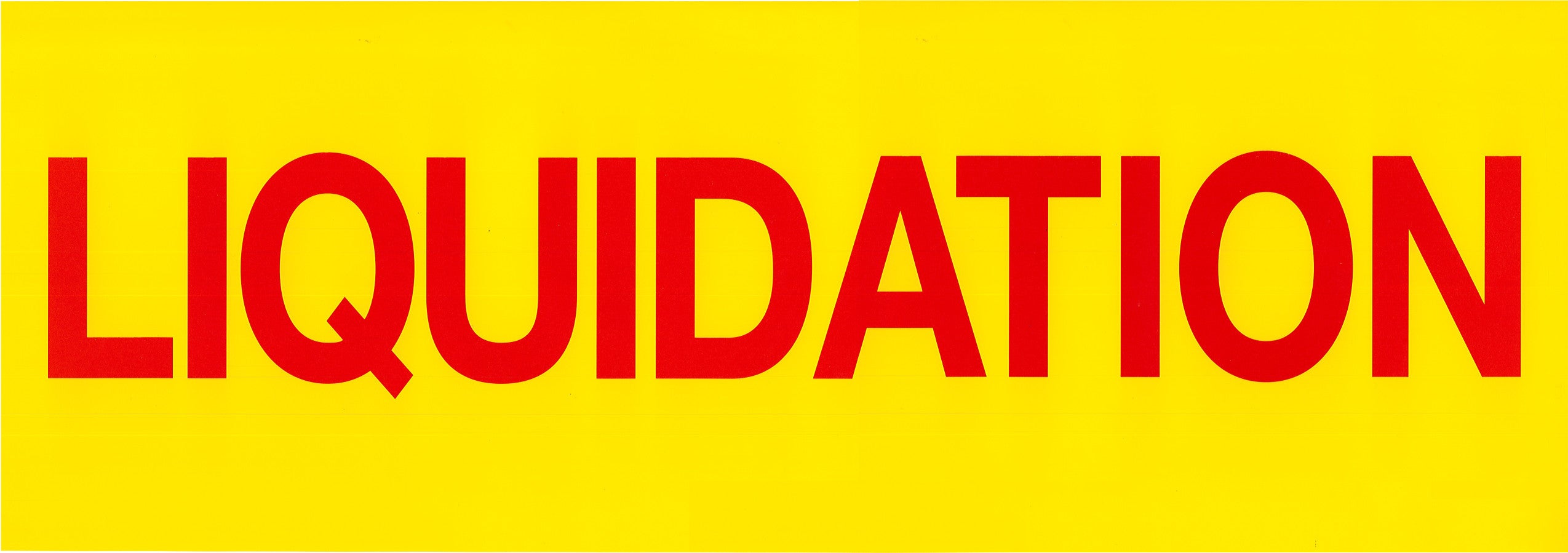 DittaDisplay Retails Solutions Affiches combinée 23x65cm liquidation rouge jaune Kombinierte Liquidation rot gelb Poster Combined posters Liquidation red yellow