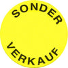 Pastilles adhésives avec "Soldé - Action - Sonder Verkauf - Reduziert" 40mm - 1000pcs