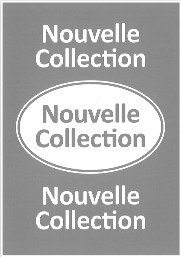 Affiche carton A4 nouvelle collection pour signalétique de comptoir et de magasin