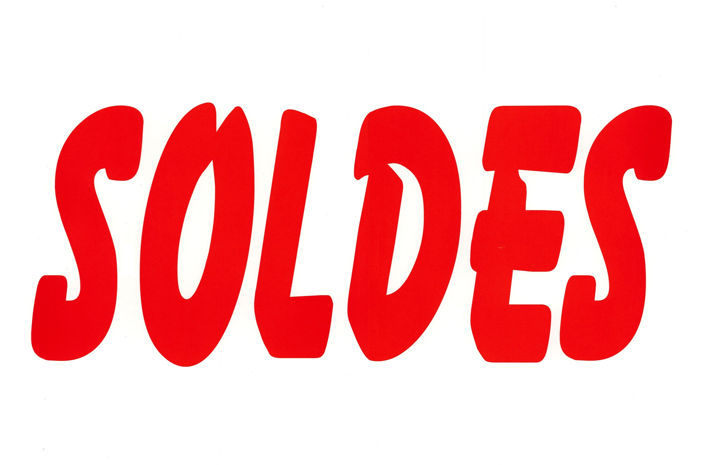 Affiche soldes 40x60 cm en trois couleurs pour vitrine et signalétique promotionnelle en magasin