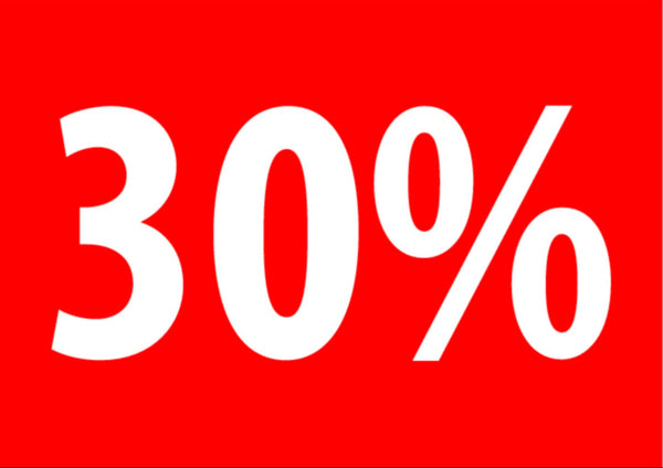 carton DIN A4 rigides rouge impression 30% blanc une face pour signalétique, prix et promotions en magasin