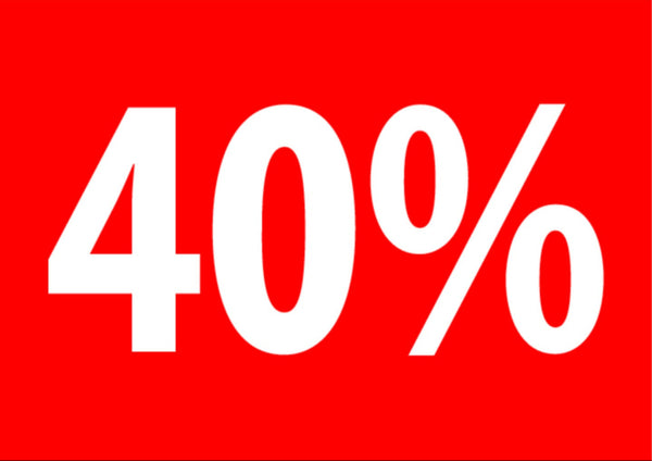 carton DIN A4 rigides rouge impression 40% blanc une face pour signalétique, prix et promotions en magasin