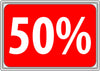 carton DIN A4 rigides rouge impression 50% blanc une face pour signalétique, prix et promotions en magasin