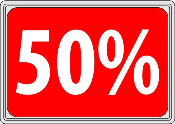 carton DIN A4 rigides rouge impression 50% blanc une face pour signalétique, prix et promotions en magasin