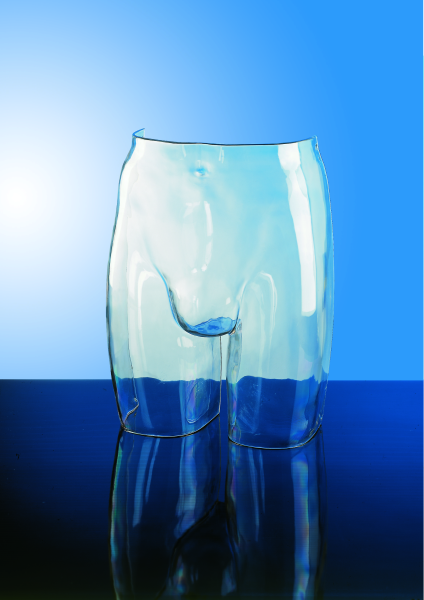 Support bassin Showlight homme pour présentation vêtements en vitrine