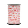Bobine de bolduc imprimé cœurs rouge et blanc 10 mm x 225 m – ruban décoratif romantique pour emballages cadeaux et décorations