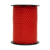 Bobine de bolduc imprimé pois rouge 10 mm x 225 m – ruban décoratif multicolore pour emballages cadeaux et décorations festives