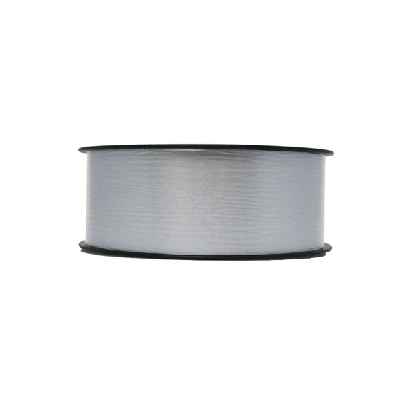 Bobine de bolduc mat Paporlene crépon – ruban décoratif disponible en argent, idéal pour emballages cadeaux et décorations