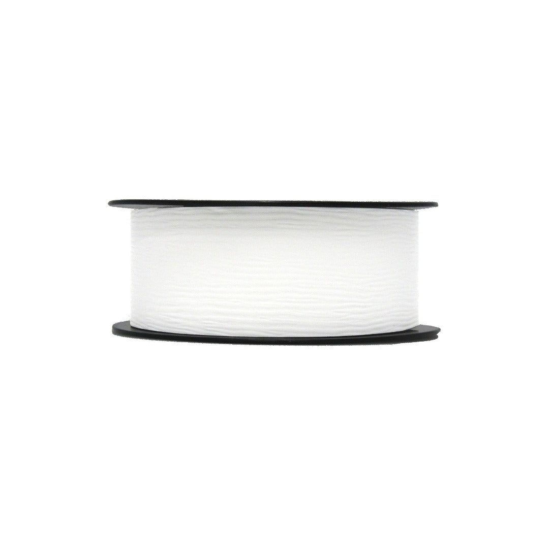 Bobine de bolduc mat Paporlene crépon – ruban décoratif disponible en blanc, idéal pour emballages cadeaux et décorations