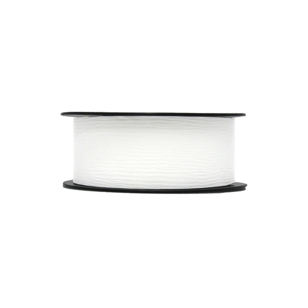 Bobine de bolduc mat Paporlene crépon – ruban décoratif disponible en blanc, idéal pour emballages cadeaux et décorations
