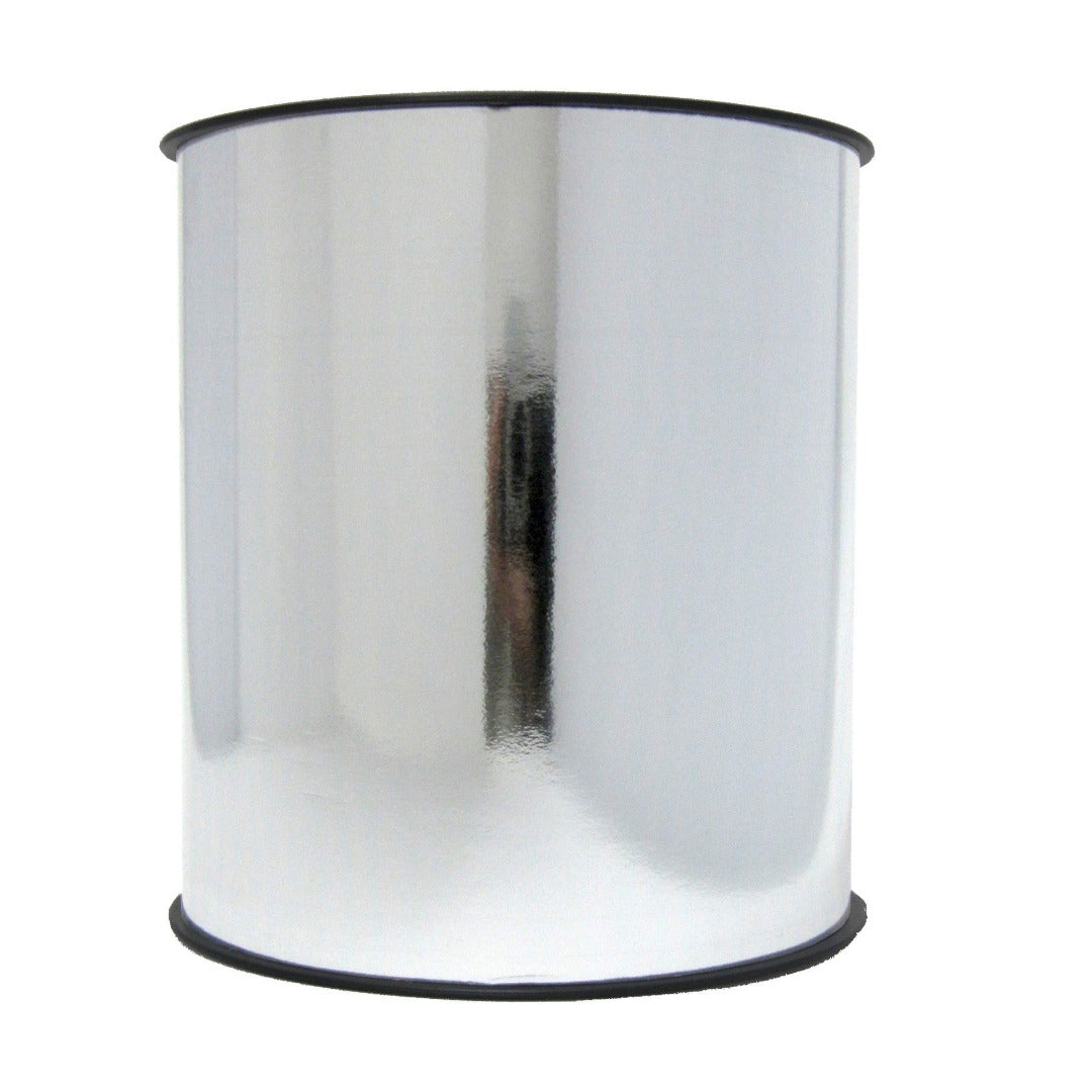 Bobine de bolduc miroir métallique 150 mm x 50 m – ruban large décoratif brillant argent  pour emballages et décorations