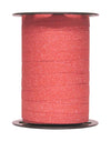 bobine de bolduc pailleté 10 mm x 100 m. Disponible en rouge scintillant