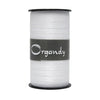 Bobine de ruban tissu blanc semi-transparent 7 mm x 50 m – ruban décoratif léger pour emballages cadeaux et compositions florales