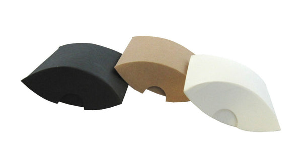 Mini boîtes coussin en carton noir, blanc et kraft – emballage élégant pour bijoux, accessoires et petits cadeaux
