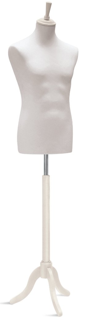 Buste de couture Vetrina homme sur base trépied en bois disponible en trois couleurs