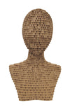 Buste avec tête en carton alvéolé écologique pour vitrine de magasin