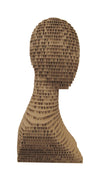 Buste avec tête en carton alvéolé écologique pour vitrine de magasin