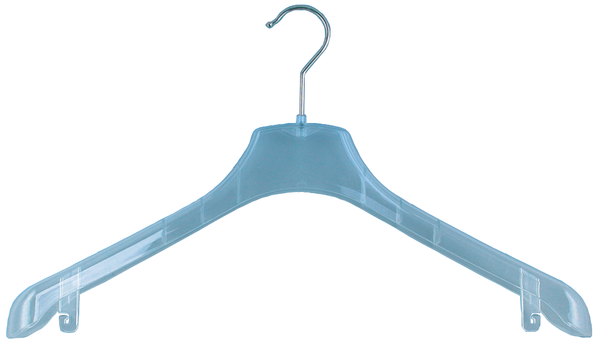 Cintre transparent 38 cm pour vêtements en magasin ou showroom