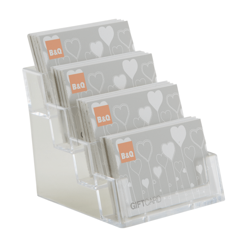Distributeur de cartes de visite professionnel posé sur un comptoir