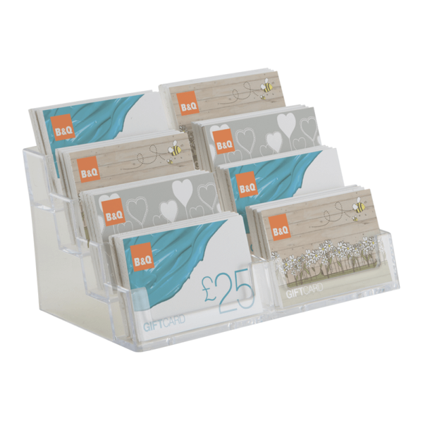 Distributeur de cartes de visite professionnel posé sur un comptoir