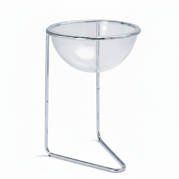 soldeur corbeille sphère plexiglass chrome