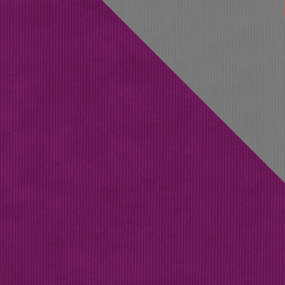 DittaDisplay rouleau papier couleur recto-verso violet/gris sur kraft double-sided color paper roll purple/grey on kraft beidseitig farbige Papierrolle lila/grau auf Kraft