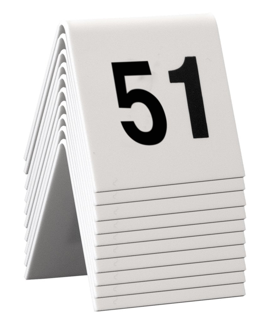 DittaDisplay numero table acrylique blanc 51-60