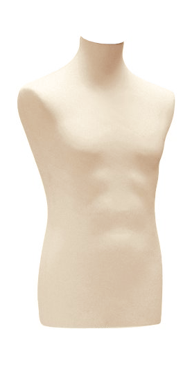 Housse textile pour buste mannequin homme ou femme disponible en quatre couleurs