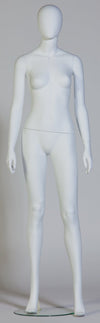 Mannequin vitrine femme blanc complet pour présentation vêtements