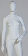 Mannequin vitrine femme blanc complet pour présentation vêtements