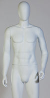 Mannequin vitrine homme blanc complet pour présentation vêtements
