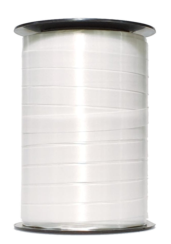 bobine blanc satinée 250 m, idéale pour emballages cadeaux, compositions florales et décorations événementielles