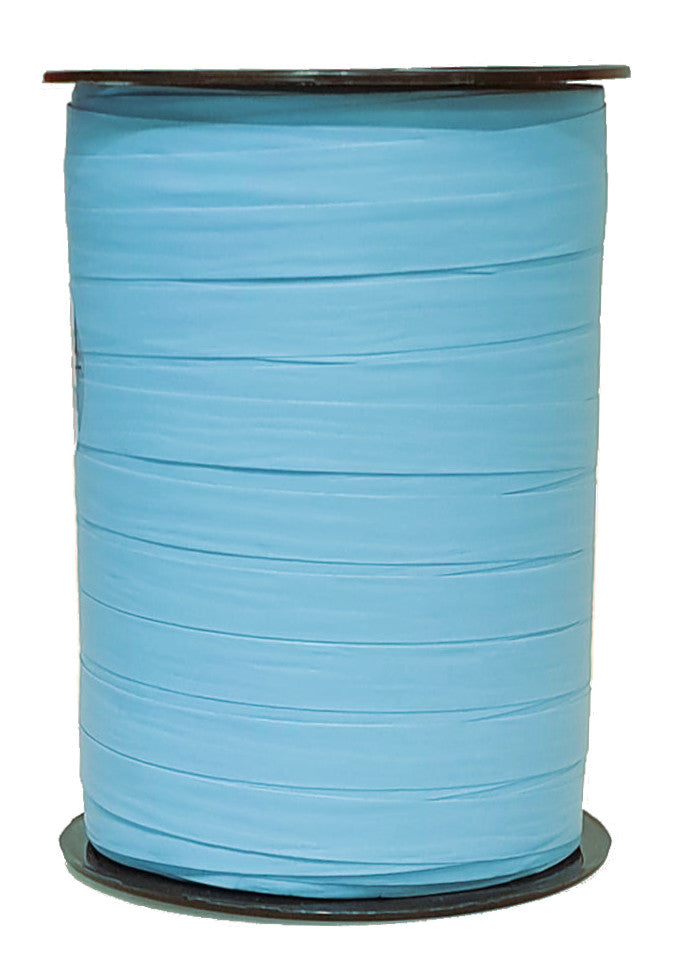 Bobine de crépon ciel mat 250 m, souple et résistante. Idéale pour fleuristes, emballages cadeaux, décorations et présentations.