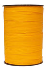 Bobine de crépon orange mat 250 m, souple et résistante. Idéale pour fleuristes, emballages cadeaux, décorations et présentations.