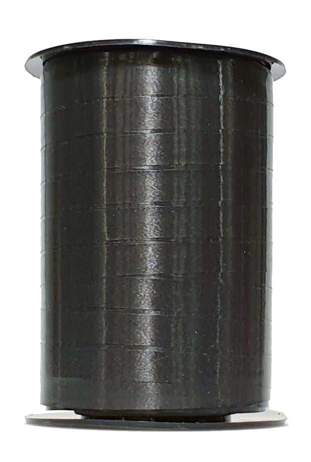 bobine noir satinée 250 m, idéale pour emballages cadeaux, compositions florales et décorations événementielles