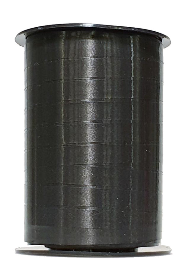 bobine noir satinée 250 m, idéale pour emballages cadeaux, compositions florales et décorations événementielles