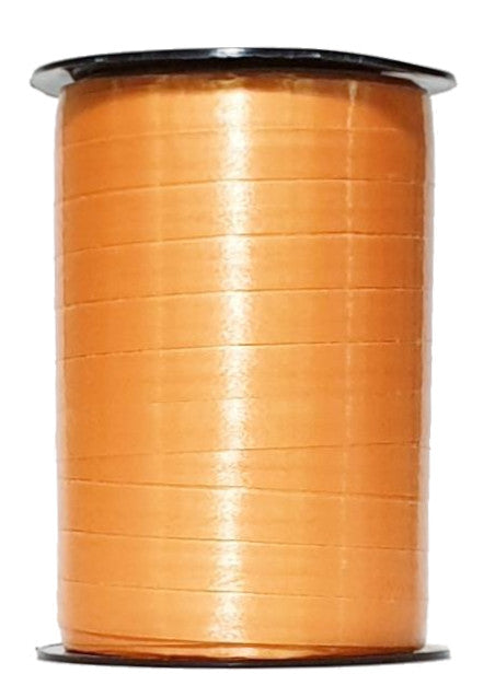 bobine orange satinée 250 m, idéale pour emballages cadeaux, compositions florales et décorations événementielles
