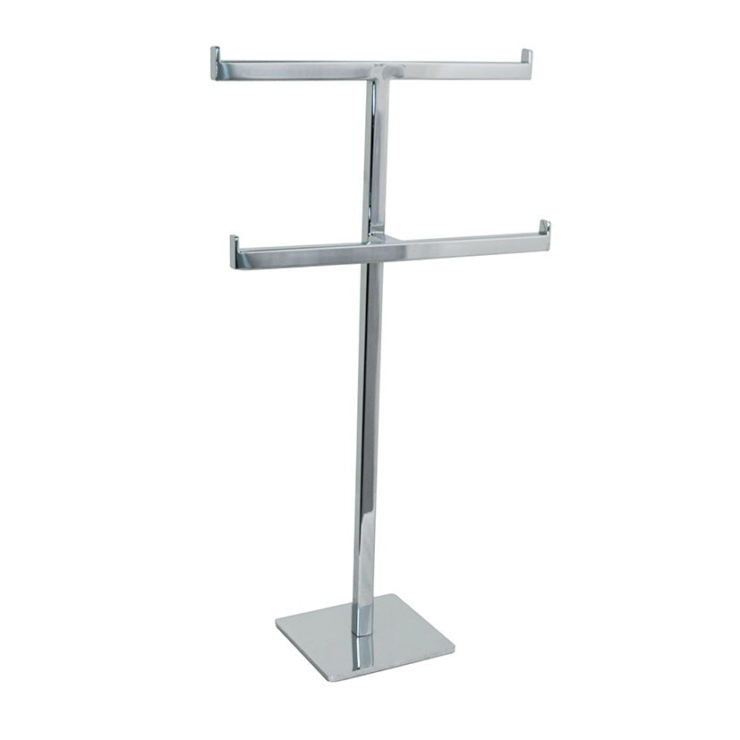 Portant de table avec double T pour présentation accessoires en boutique
