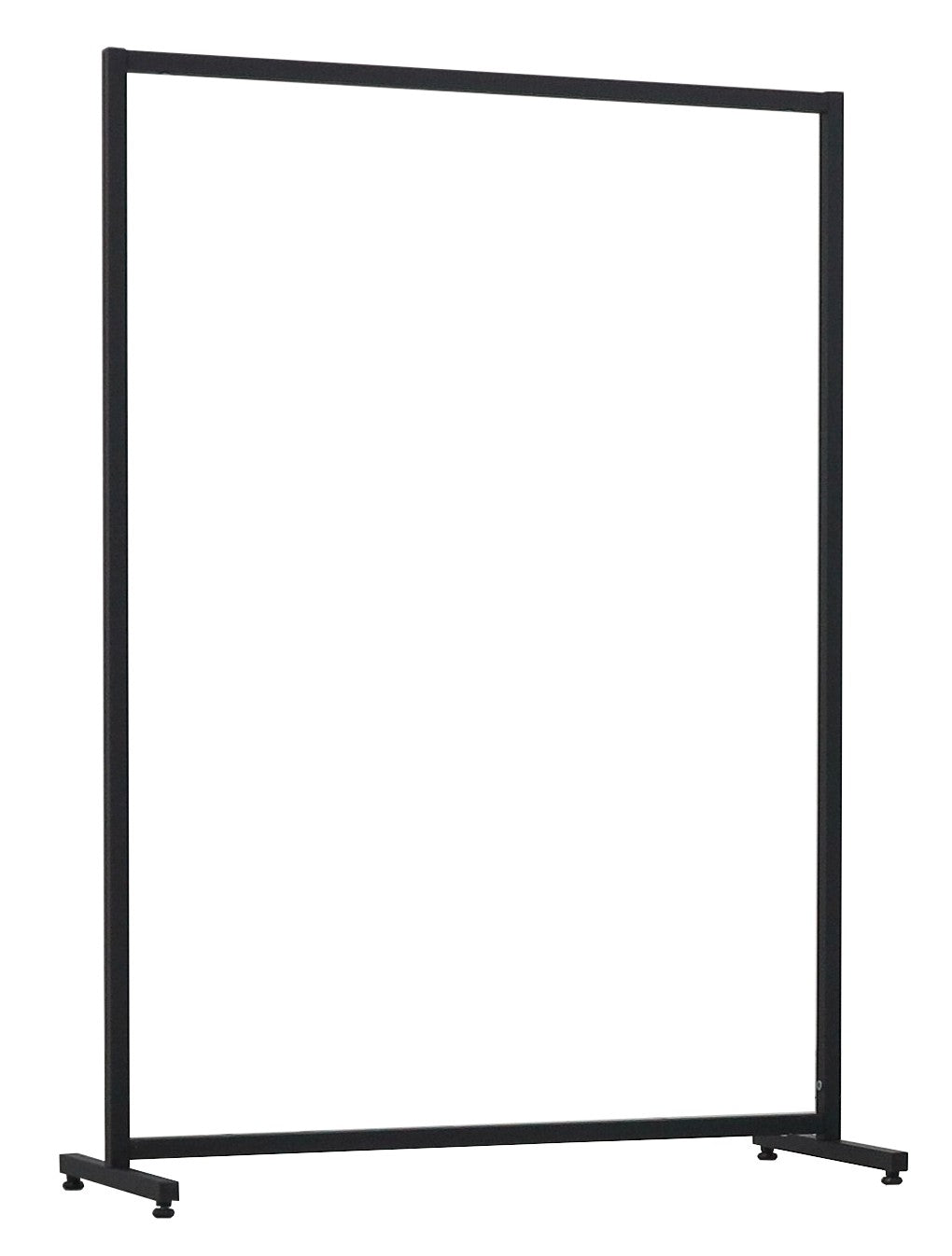 Portant à vêtements en tube carré noir ou blanc mat – structure métallique fixe disponible en 60 ou 100 cm pour boutiques et showrooms