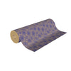 Rouleau de papier kraft brun à motifs fleur bleu imprimés, solide et recyclable, idéal pour emballage cadeau, fleuristes et commerces de détail.