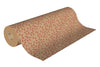 Rouleau de papier kraft brun à motifs guirlande imprimés, solide et recyclable, idéal pour emballage cadeau, fleuristes et commerces de détail.