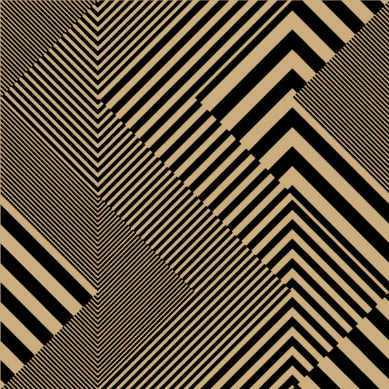 Rouleau de papier kraft brun à motifs lignes noires imprimés, solide et recyclable, idéal pour emballage cadeau, fleuristes et commerces de détail.
