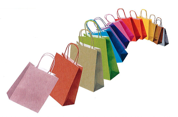 DittaDisplay Retail Solutions - sac papier poignées torsadées eco festival 22 couleurs recyclable Papiertüte mit gedrehten Griffen Eco Festival 22 Farben, recycelbar paper bag with twisted handles eco festival 22 colors, recyclable