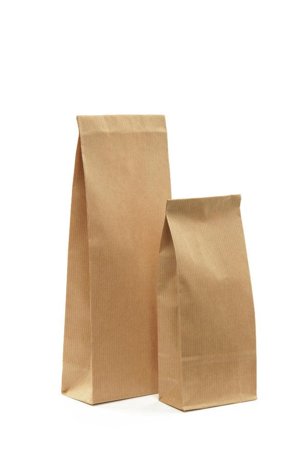sachet SOS kraft sans fenêtre, apte au contact alimentaire, recyclable, idéal pour biscuits, céréales, confiseries et autres produits secs