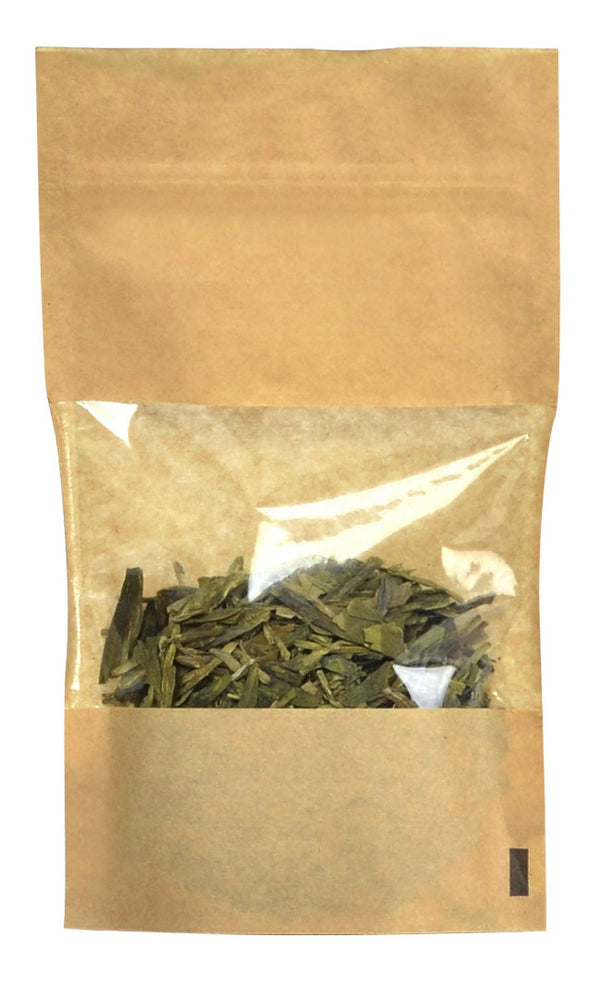 sachet zip hermétique apte au contact alimentaire, disponible en 4 formats, idéal pour cafés, thés, épices, biscuits et autres produits secs ou gras